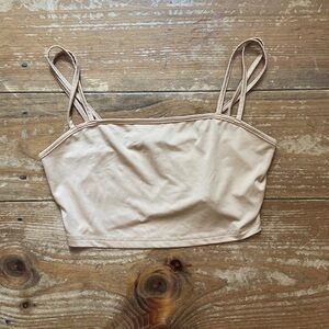 Shein - tan cropped tank (M)